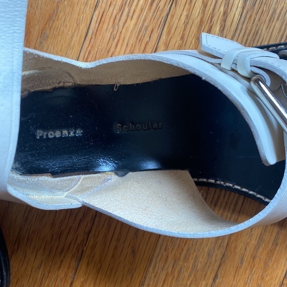 Proenza Schuler White Leather Sandals - Picture 6 of 8